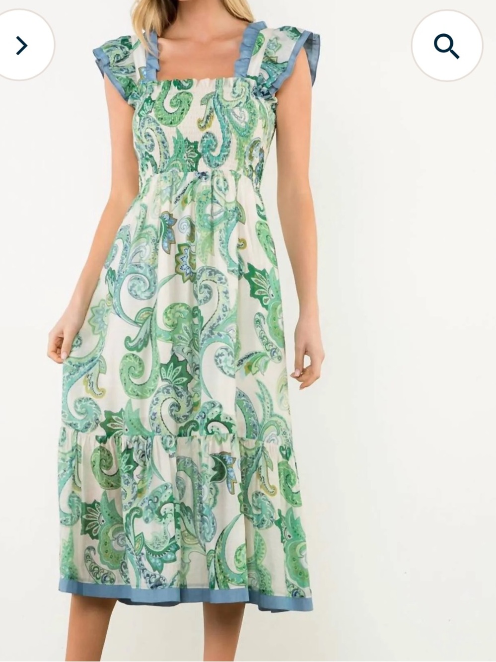 THML Parker Paisley Midi Dress